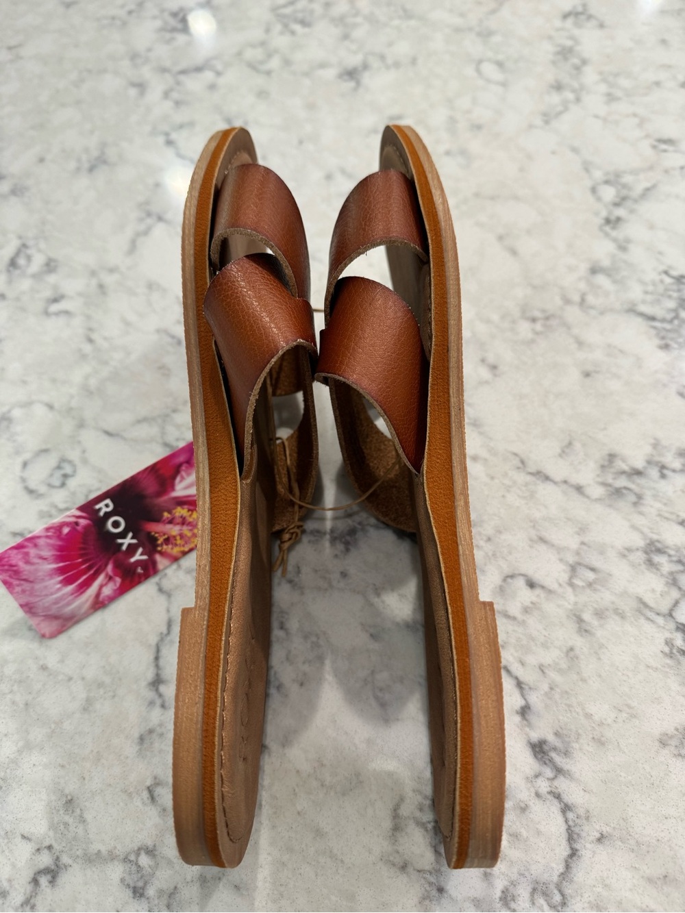 Roxy Andreya tan slide sandals Size 8 NWT - Picture 2 of 3